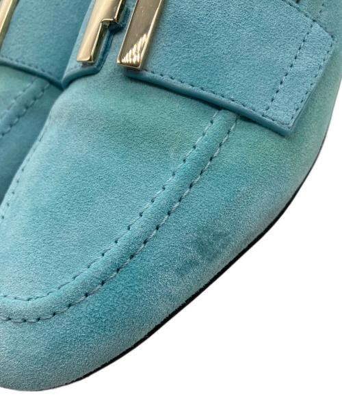 FURLA（フルラ）FURLA (フルラ) スウェードローファー スカイブルー サイズ:39の古着・服飾アイテム