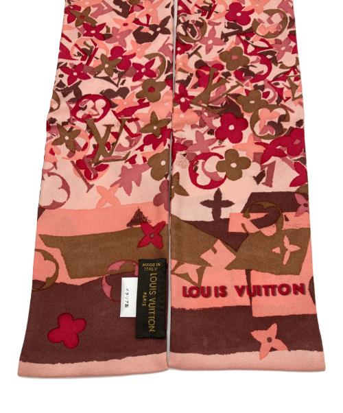 LOUIS VUITTON（ルイ ヴィトン）LOUIS VUITTON (ルイ ヴィトン) リボンスカーフ ピンクの古着・服飾アイテム