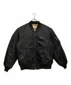 AVIREXアヴィレックス）の古着「50th Anniversary SIGNATURE BIG LOGO MA-1」｜ブラック