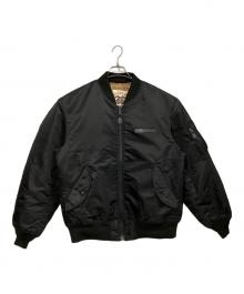 AVIREX（アヴィレックス）の古着「50th Anniversary SIGNATURE BIG LOGO MA-1 」｜ブラック