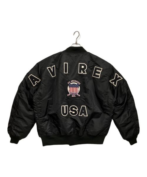 AVIREX（アヴィレックス）AVIREX (アヴィレックス) 50th Anniversary SIGNATURE BIG LOGO MA-1  ブラック サイズ:表記無しの古着・服飾アイテム