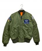 ALPHAアルファ）の古着「MA-1ジャケット」｜カーキ