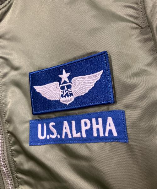 ALPHA（アルファ）ALPHA (アルファ) MA-1ジャケット カーキ サイズ:Lの古着・服飾アイテム