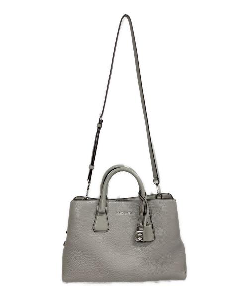 MICHAEL KORS（マイケル・コース）MICHAEL KORS (マイケル・コース) Camille Large Leather Satchel ライトグレーの古着・服飾アイテム