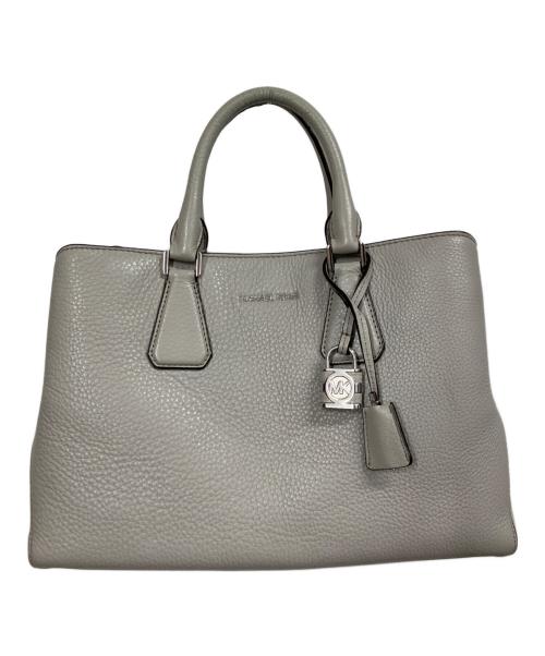 MICHAEL KORS（マイケル・コース）MICHAEL KORS (マイケル・コース) Camille Large Leather Satchel ライトグレーの古着・服飾アイテム