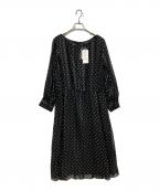 UNTITLEDアンタイトル）の古着「ドットプリント シアーワンピース」｜ブラック