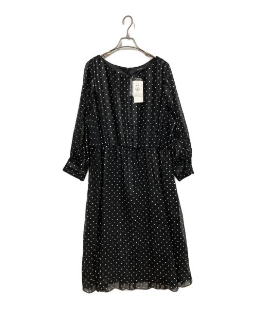 UNTITLED（アンタイトル）UNTITLED (アンタイトル) ドットプリント シアーワンピース ブラック サイズ:48 未使用品の古着・服飾アイテム