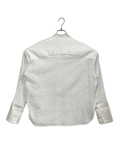 shirocon（シロコン）shirocon (シロコン) タキシードリボンブラウス ホワイト サイズ:36の古着・服飾アイテム