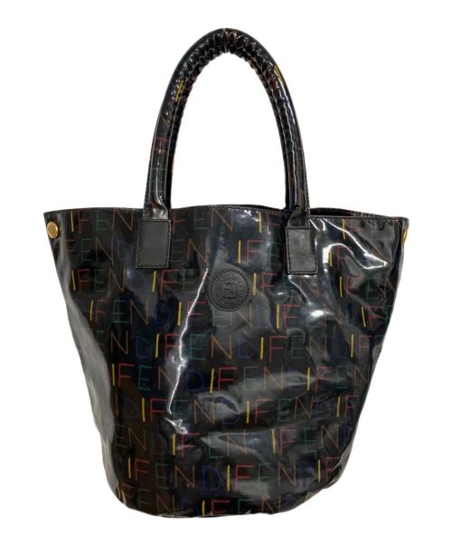 FENDI（フェンディ）FENDI (フェンディ) ビニールハンドバッグ ブラックの古着・服飾アイテム
