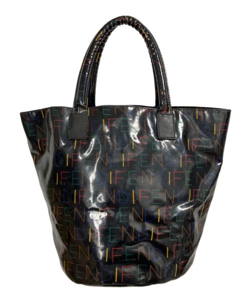 FENDI（フェンディ）FENDI (フェンディ) ビニールハンドバッグ ブラックの古着・服飾アイテム