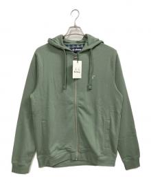 Barbour（バブアー）の古着「Wallington Men's Zip Hoodie」｜ライトグリーン