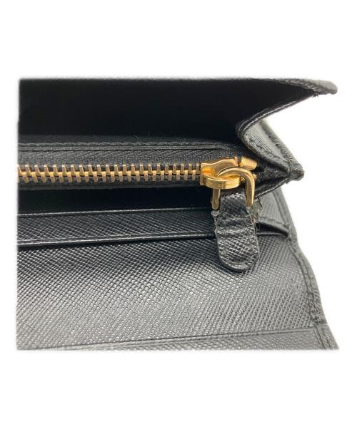 PRADA（プラダ）PRADA (プラダ) サフィアーノ リボン 長財布 ブラックの古着・服飾アイテム