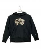 stussy×Championステューシー×チャンピオン）の古着「リバースウィーブプルオーバーパーカー」｜ネイビー