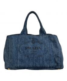 PRADA（プラダ）の古着「カナパ M /ハンドバッグ」｜インディゴ