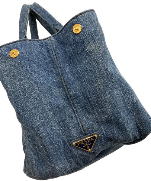 PRADA（プラダ）PRADA (プラダ) カナパ M /ハンドバッグ インディゴの古着・服飾アイテム