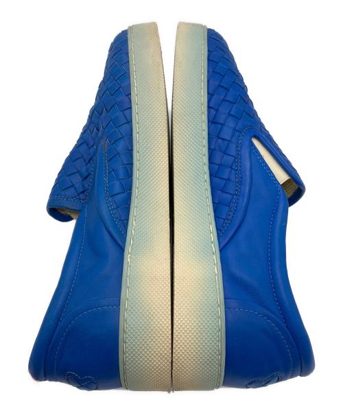 BOTTEGA VENETA（ボッテガベネタ）BOTTEGA VENETA (ボッテガベネタ) イントレチャートスリッポン ブルー サイズ:26㎝の古着・服飾アイテム