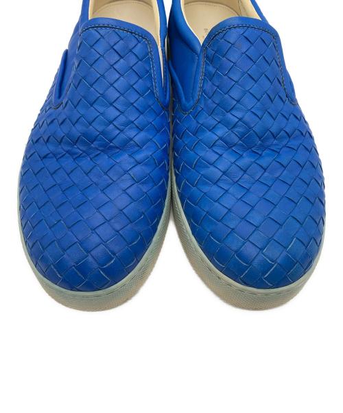 BOTTEGA VENETA（ボッテガベネタ）BOTTEGA VENETA (ボッテガベネタ) イントレチャートスリッポン ブルー サイズ:26㎝の古着・服飾アイテム