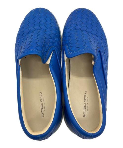BOTTEGA VENETA（ボッテガベネタ）BOTTEGA VENETA (ボッテガベネタ) イントレチャートスリッポン ブルー サイズ:26㎝の古着・服飾アイテム
