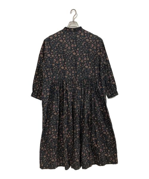 SOIL（ソイル）SOIL (ソイル) 40’Sポプリン フラワープリント 長袖ワンピース ブラック サイズ:2の古着・服飾アイテム