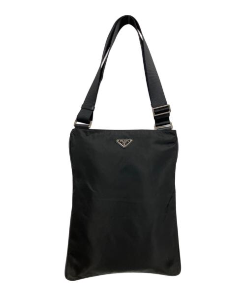 PRADA（プラダ）PRADA (プラダ) ナイロンショルダーバッグ ブラックの古着・服飾アイテム