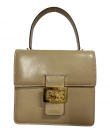 CELINE（セリーヌ）の古着「オールドセリーヌ 馬車金具 2WAYバッグ」｜ベージュ