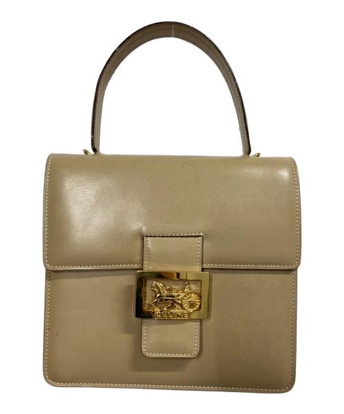 CELINE（セリーヌ）CELINE (セリーヌ) オールドセリーヌ 馬車金具 2WAYバッグ ベージュの古着・服飾アイテム
