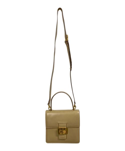 CELINE（セリーヌ）CELINE (セリーヌ) オールドセリーヌ 馬車金具 2WAYバッグ ベージュの古着・服飾アイテム