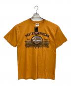 HARLEY-DAVIDSONハーレーダビッドソン）の古着「プリントTシャツ」｜ブラウン