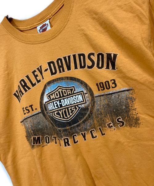 HARLEY-DAVIDSON（ハーレーダビッドソン）HARLEY-DAVIDSON (ハーレーダビッドソン) プリントTシャツ ブラウン サイズ:Lの古着・服飾アイテム