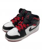 NIKEナイキ）の古着「GS Air Jordan 1 Mid(GS エアジョーダン1 ミッド)」｜ブラック×レッド