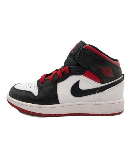 NIKE（ナイキ）NIKE (ナイキ) GS Air Jordan 1 Mid(GS エアジョーダン1 ミッド) ブラック×レッド サイズ:24㎝の古着・服飾アイテム