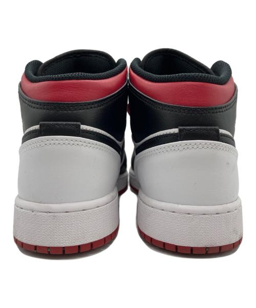 NIKE（ナイキ）NIKE (ナイキ) GS Air Jordan 1 Mid(GS エアジョーダン1 ミッド) ブラック×レッド サイズ:24㎝の古着・服飾アイテム
