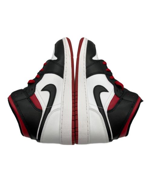 NIKE（ナイキ）NIKE (ナイキ) GS Air Jordan 1 Mid(GS エアジョーダン1 ミッド) ブラック×レッド サイズ:24㎝の古着・服飾アイテム