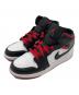 NIKE（ナイキ）の古着「GS Air Jordan 1 Mid(GS エアジョーダン1 ミッド)」｜ブラック×レッド