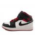 NIKE (ナイキ) GS Air Jordan 1 Mid(GS エアジョーダン1 ミッド) ブラック×レッド サイズ:24㎝：6000円