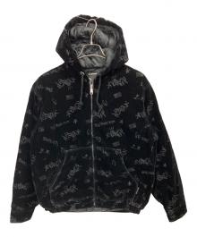 AVIREX（アヴィレックス）の古着「FLOCKING DENIM ACTIVE PARKA」｜ブラック