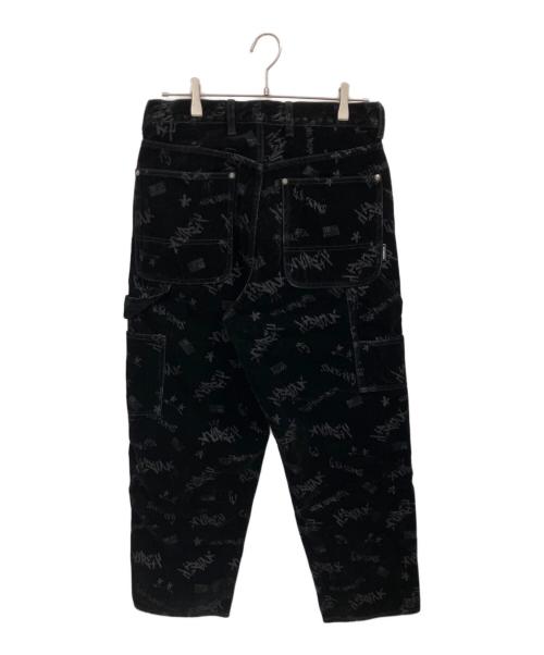AVIREX（アヴィレックス）AVIREX (アヴィレックス) FLOCKING DOUBLE KNEE PAINTER ブラック サイズ:Mの古着・服飾アイテム