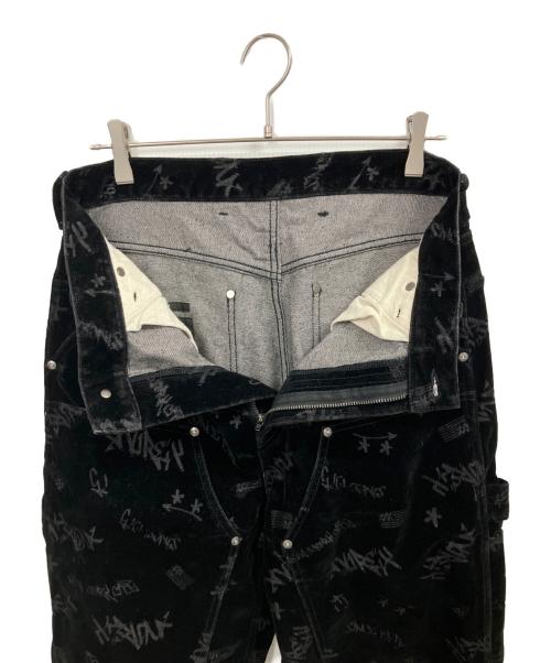 AVIREX（アヴィレックス）AVIREX (アヴィレックス) FLOCKING DOUBLE KNEE PAINTER ブラック サイズ:Mの古着・服飾アイテム