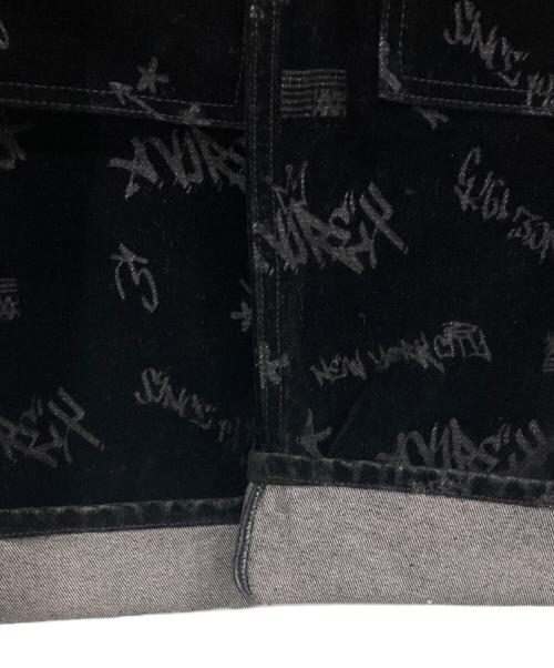 AVIREX（アヴィレックス）AVIREX (アヴィレックス) FLOCKING DOUBLE KNEE PAINTER ブラック サイズ:Mの古着・服飾アイテム