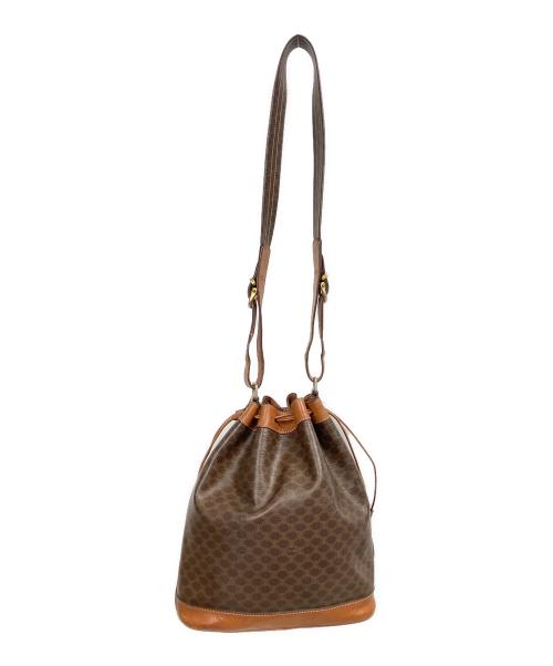 CELINE（セリーヌ）CELINE (セリーヌ) 巾着ショルダーバッグ ブラウンの古着・服飾アイテム