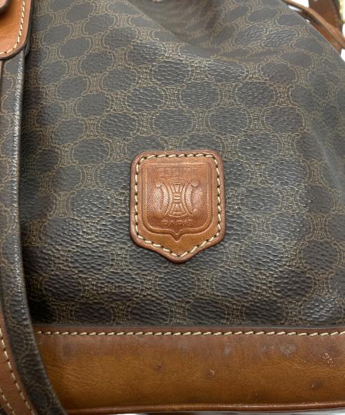 CELINE（セリーヌ）CELINE (セリーヌ) 巾着ショルダーバッグ ブラウンの古着・服飾アイテム