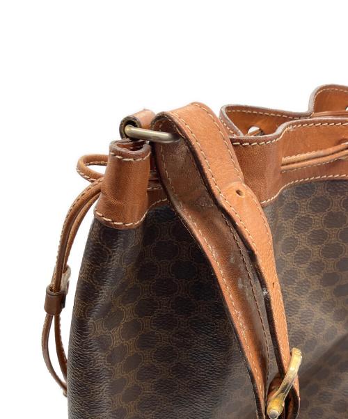 CELINE（セリーヌ）CELINE (セリーヌ) 巾着ショルダーバッグ ブラウンの古着・服飾アイテム