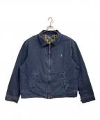 POLO RALPH LAURENポロ・ラルフローレン）の古着「エルボーパッチドリズラージャケット」｜ブルー