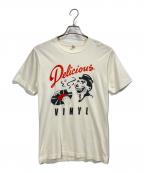 --）の古着「Delicious Vinyl ヒップホップレコード / 半袖カットソー」｜ホワイト