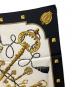 中古・古着 HERMES (エルメス) カレ90 LES CLES / シルクスカーフ ブラック×ホワイト：30000円
