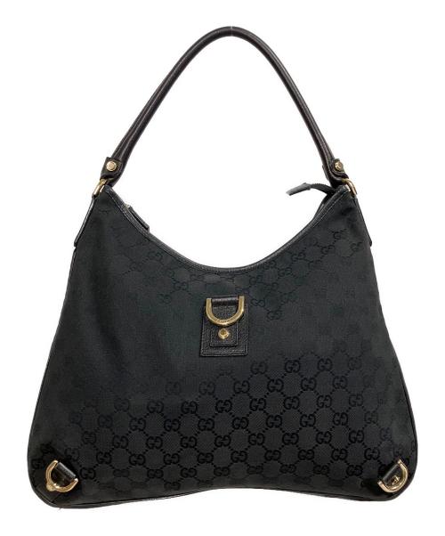 GUCCI（グッチ）GUCCI (グッチ) Abbey / GGセミショルダーバッグ ブラックの古着・服飾アイテム