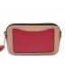 中古・古着 MARC JACOBS (マークジェイコブス) SNAPSHOT ショルダーバッグ ピンク×ベージュ：10000円