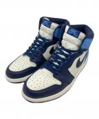 NIKEナイキ）の古着「Air jordan 1 retro high og / ハイカットスニーカー」｜ホワイト×ブルー