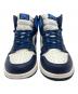 中古・古着 NIKE (ナイキ) Air jordan 1 retro high og / ハイカットスニーカー ホワイト×ブルー サイズ:27.5：12000円