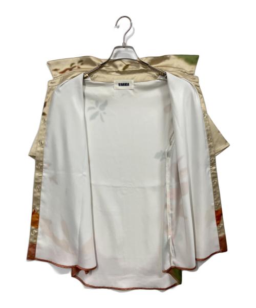 VIAVANDA（ヴィアヴァンダ）VIAVANDA (ヴィアヴァンダ) サテン半袖シャツ ベージュ サイズ:FREEの古着・服飾アイテム